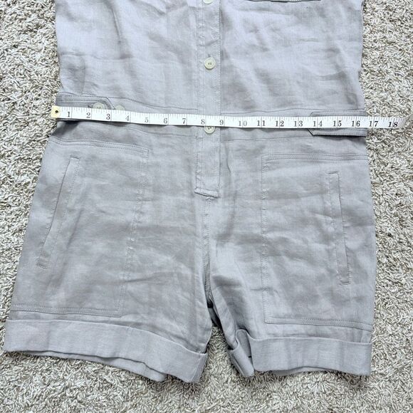 Vince Gray Linen Blend Utility Romper - Picture 8 of 8